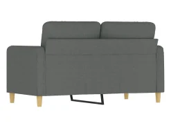 Sofá| Sofá de 2 lugares em tecido 120 cm -escuro PT590689 Cinzento