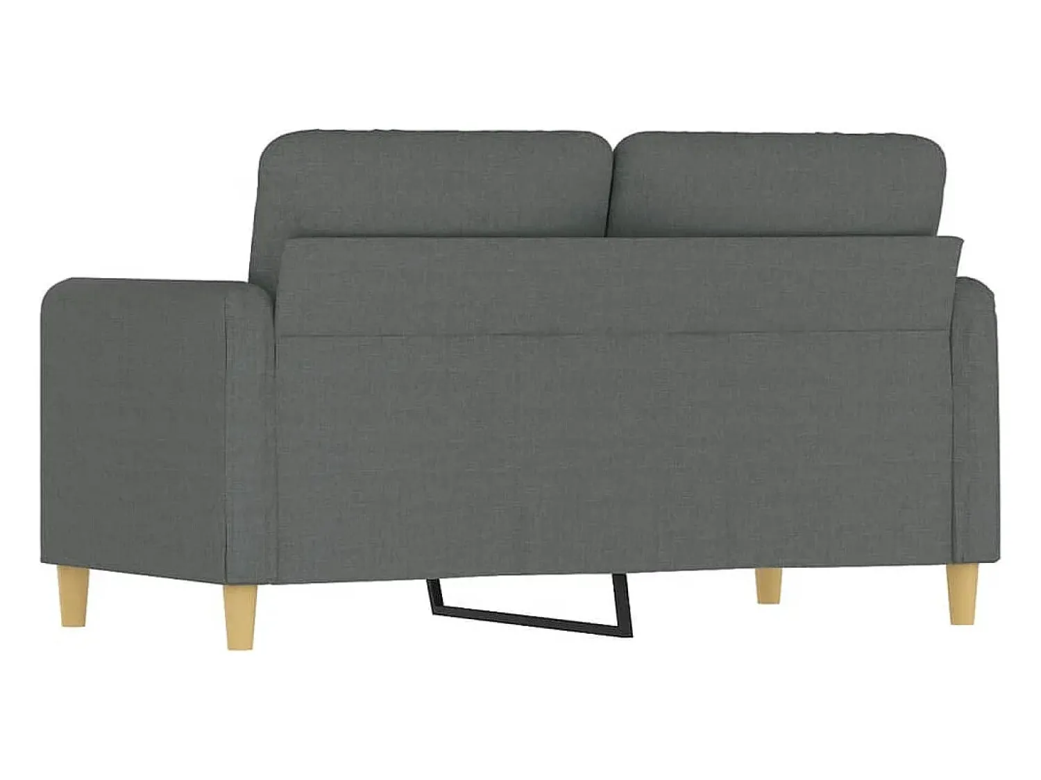 Sofá| Sofá de 2 lugares em tecido 120 cm -escuro PT590689 Cinzento