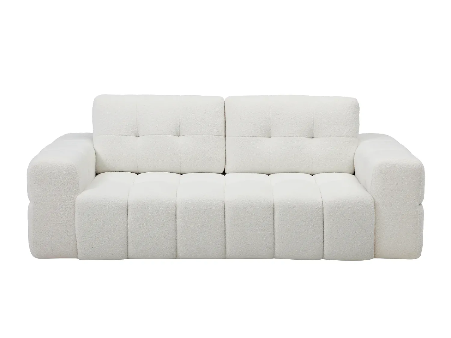 Sofá*Vente-unique Sofá de 2 lugares em tecido bouclé . SOPELANA Branco