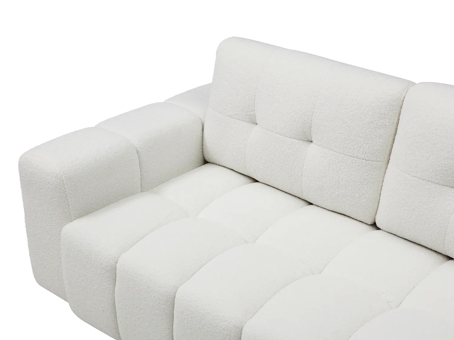 Sofá*Vente-unique Sofá de 2 lugares em tecido bouclé . SOPELANA Branco