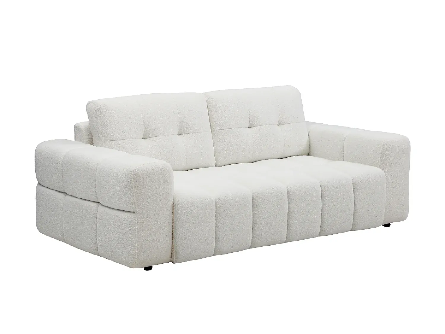 Sofá*Vente-unique Sofá de 2 lugares em tecido bouclé . SOPELANA Branco