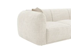 Sofá|Vente-unique Sofá de 3 lugares em tecido chenille cor JUNETI Bege