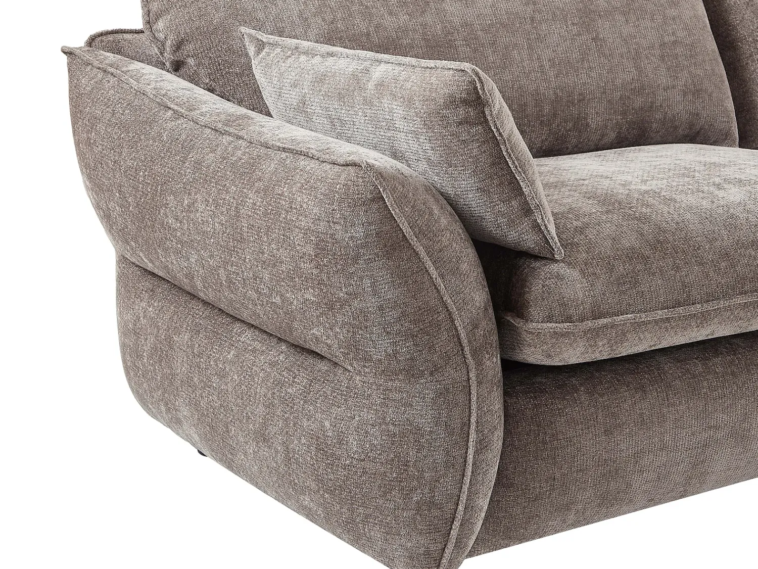 Sofá*Vente-unique Sofá de 3 lugares em tecido chenille toupeira ZOMILO da Maison Céphy Taupe