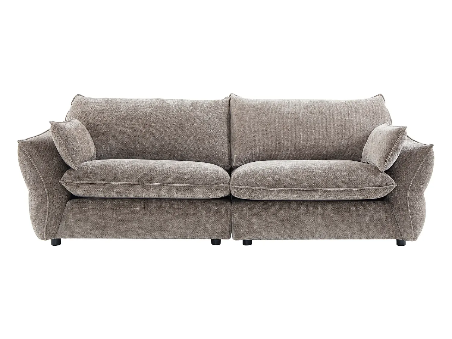 Sofá*Vente-unique Sofá de 3 lugares em tecido chenille toupeira ZOMILO da Maison Céphy Taupe