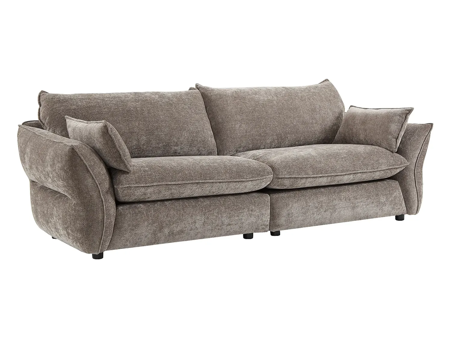 Sofá*Vente-unique Sofá de 3 lugares em tecido chenille toupeira ZOMILO da Maison Céphy Taupe