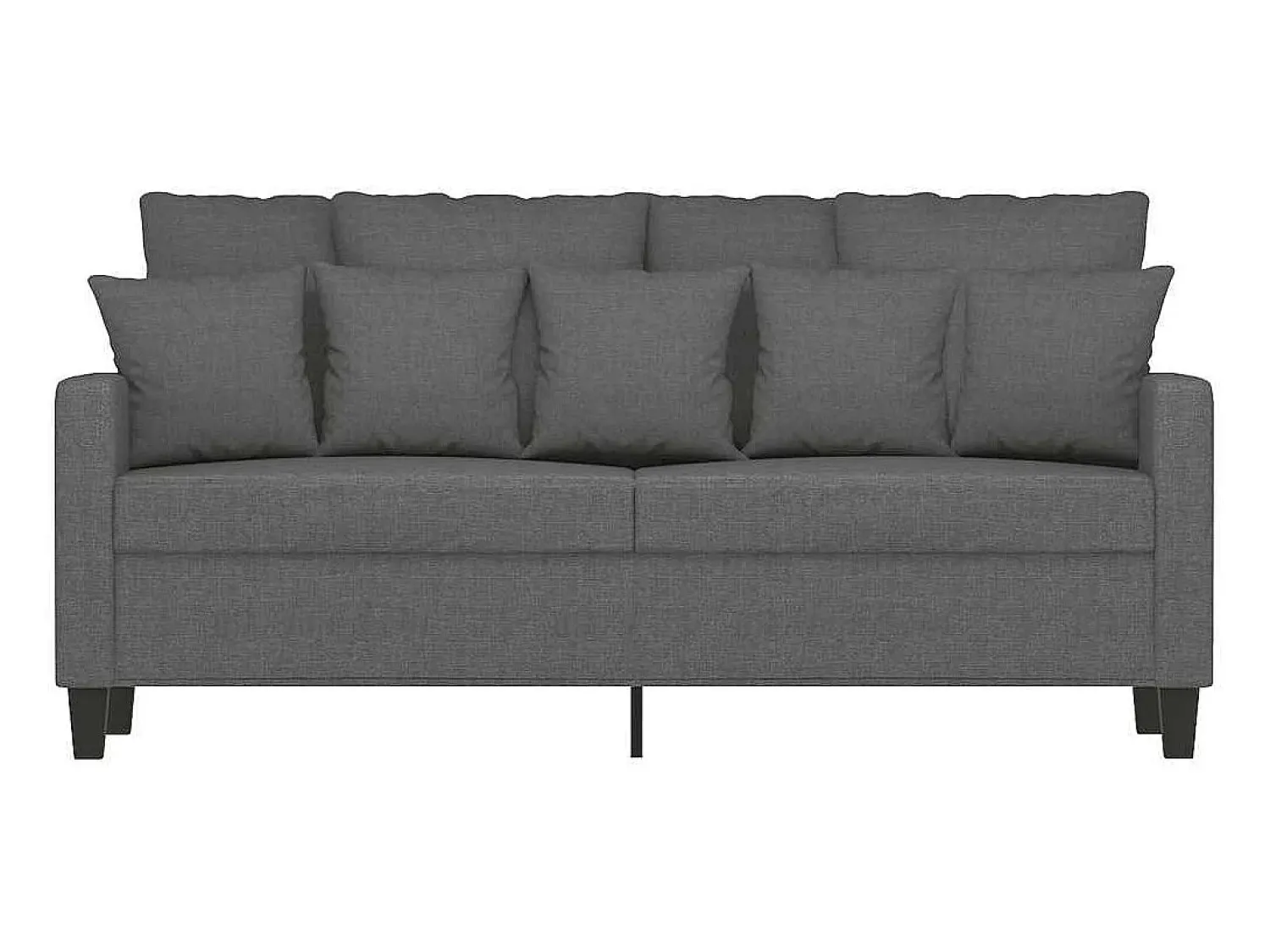 Sofá|vidaxl Sofá de 2 lugares em tecido 140 cm cinzento-escuro Cinza antracite