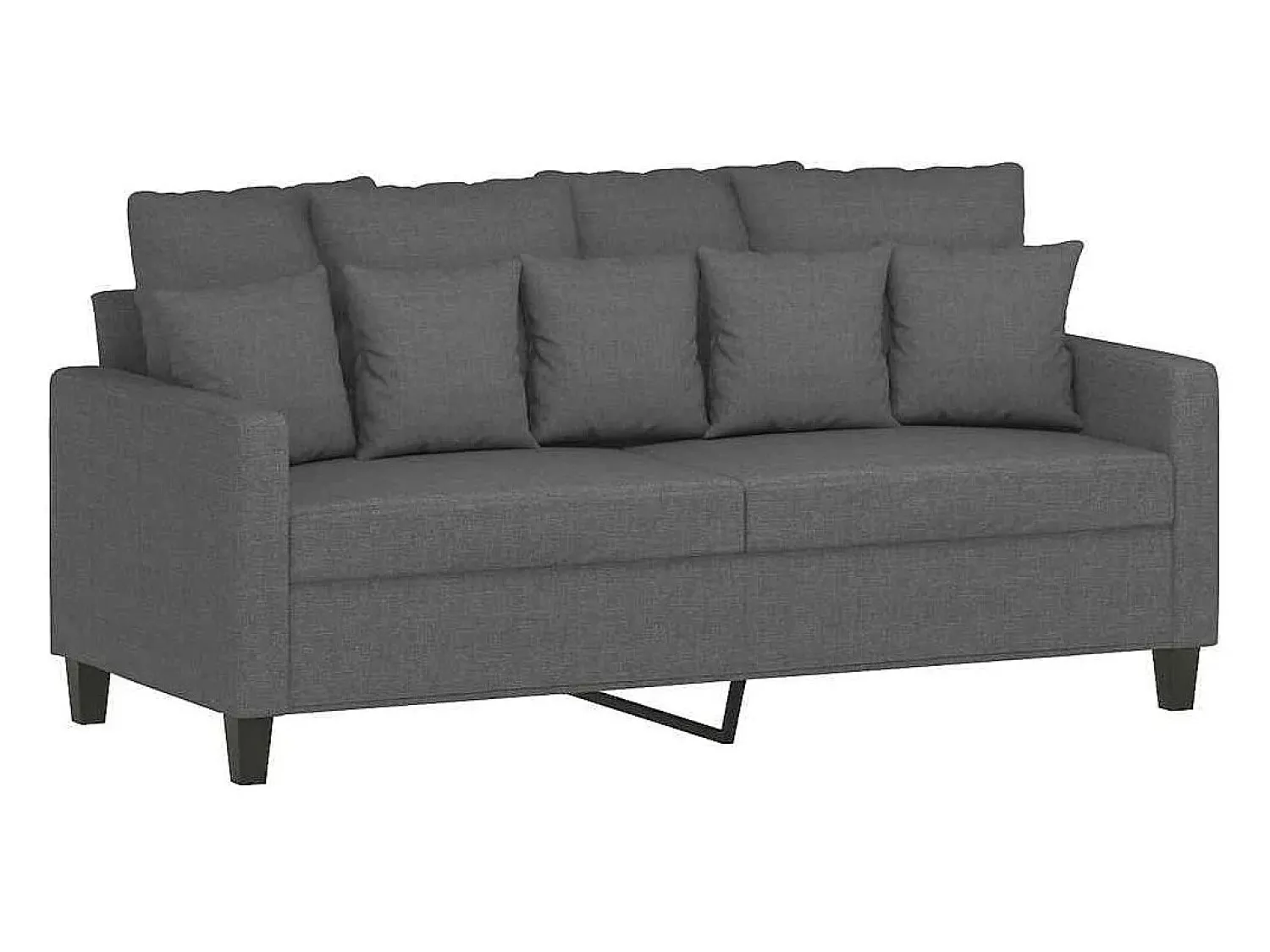 Sofá|vidaxl Sofá de 2 lugares em tecido 140 cm cinzento-escuro Cinza antracite