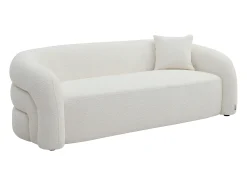 Sofá*Maison Céphy Sofá de 3 lugares em tecido bouclé LAPIOTA da Branco