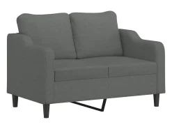 Sofá* Sofá de 2 lugares em tecido 120 cm -escuro PT418989 Cinzento