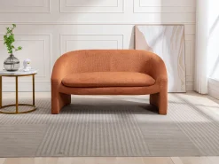 Outlet Vente-unique Sofá de 2 lugares em tecido cor estilo design OSSANA Terracota