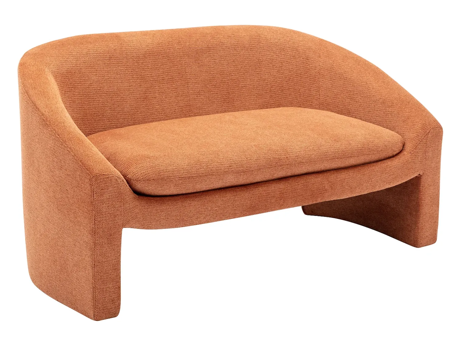 Outlet Vente-unique Sofá de 2 lugares em tecido cor estilo design OSSANA Terracota
