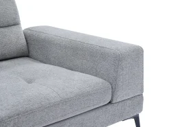 Best Vente-unique Sofá de 3 lugares em tecido texturizado cinza com encosto função avanço-recuo UDALIO Cinzento