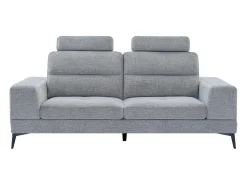 Best Vente-unique Sofá de 3 lugares em tecido texturizado cinza com encosto função avanço-recuo UDALIO Cinzento