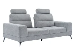Best Vente-unique Sofá de 3 lugares em tecido texturizado cinza com encosto função avanço-recuo UDALIO Cinzento