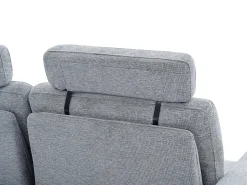 Best Vente-unique Sofá de 3 lugares em tecido texturizado cinza com encosto função avanço-recuo UDALIO Cinzento