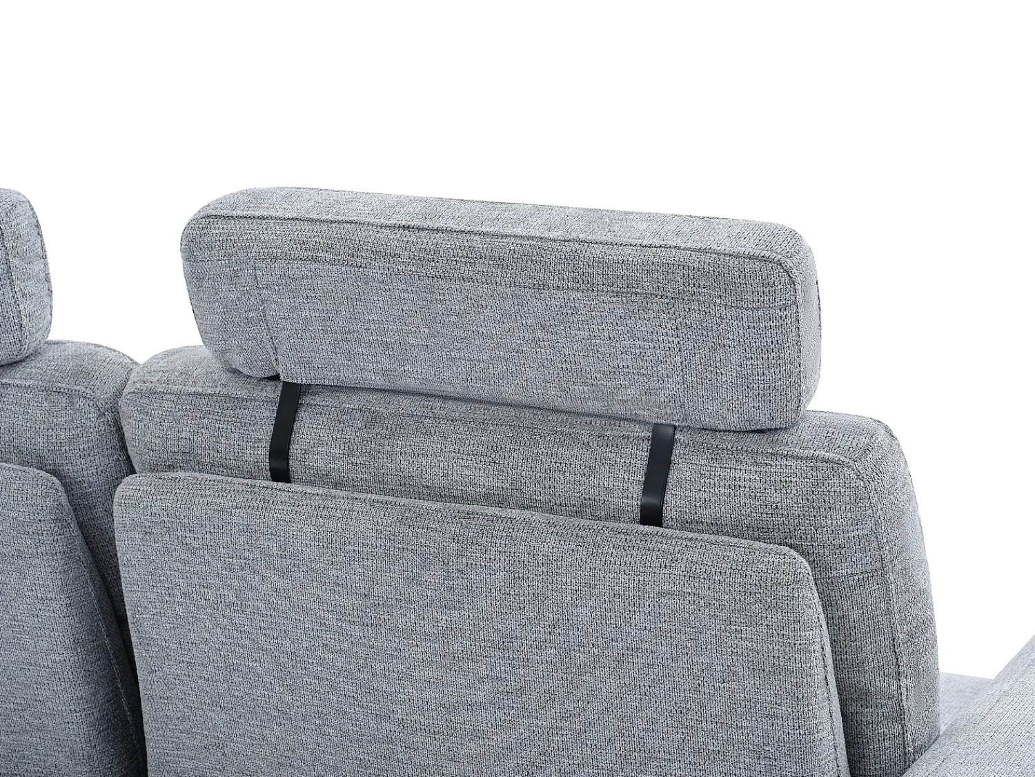 Best Vente-unique Sofá de 3 lugares em tecido texturizado cinza com encosto função avanço-recuo UDALIO Cinzento