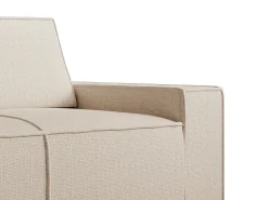 Sofá*Vente-unique Sofá de 2 lugares em tecido texturizado conforto AMELIA Bege