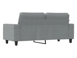 Sofá de 2 lugares em tecido 140 cm cinzento-claro PT583781^ Sofá