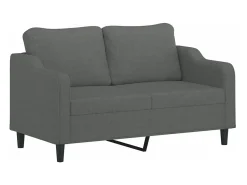 Clearance Sofá de 2 lugares em tecido 140 cm -escuro PT114817 Cinzento