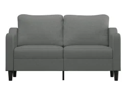 Clearance Sofá de 2 lugares em tecido 140 cm -escuro PT114817 Cinzento