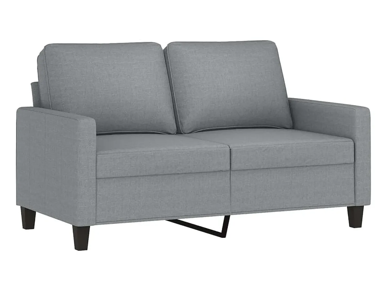 Discount Sofá de 2 lugares em tecido 120 cm -claro PT131988 Cinzento