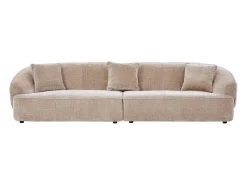 Clearance Vente-unique Sofá de 4 lugares em tecido com acabamento texturizado ZULIAKA Bege