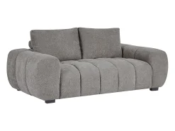 Vente-unique Sofá de 3 lugares em tecido cinza efeito acolchoado estilo design BERENIA^ Sofá