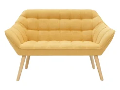 Sofá*Vente-unique Sofá de 2 lugares em tecido estilo escandinavo CASERTA Amarelo mostarda