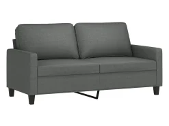 Sofá| Sofá de 2 lugares em tecido 140 cm -escuro PT314827 Cinzento