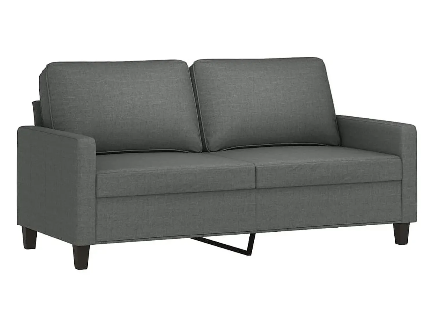 Sofá| Sofá de 2 lugares em tecido 140 cm -escuro PT314827 Cinzento