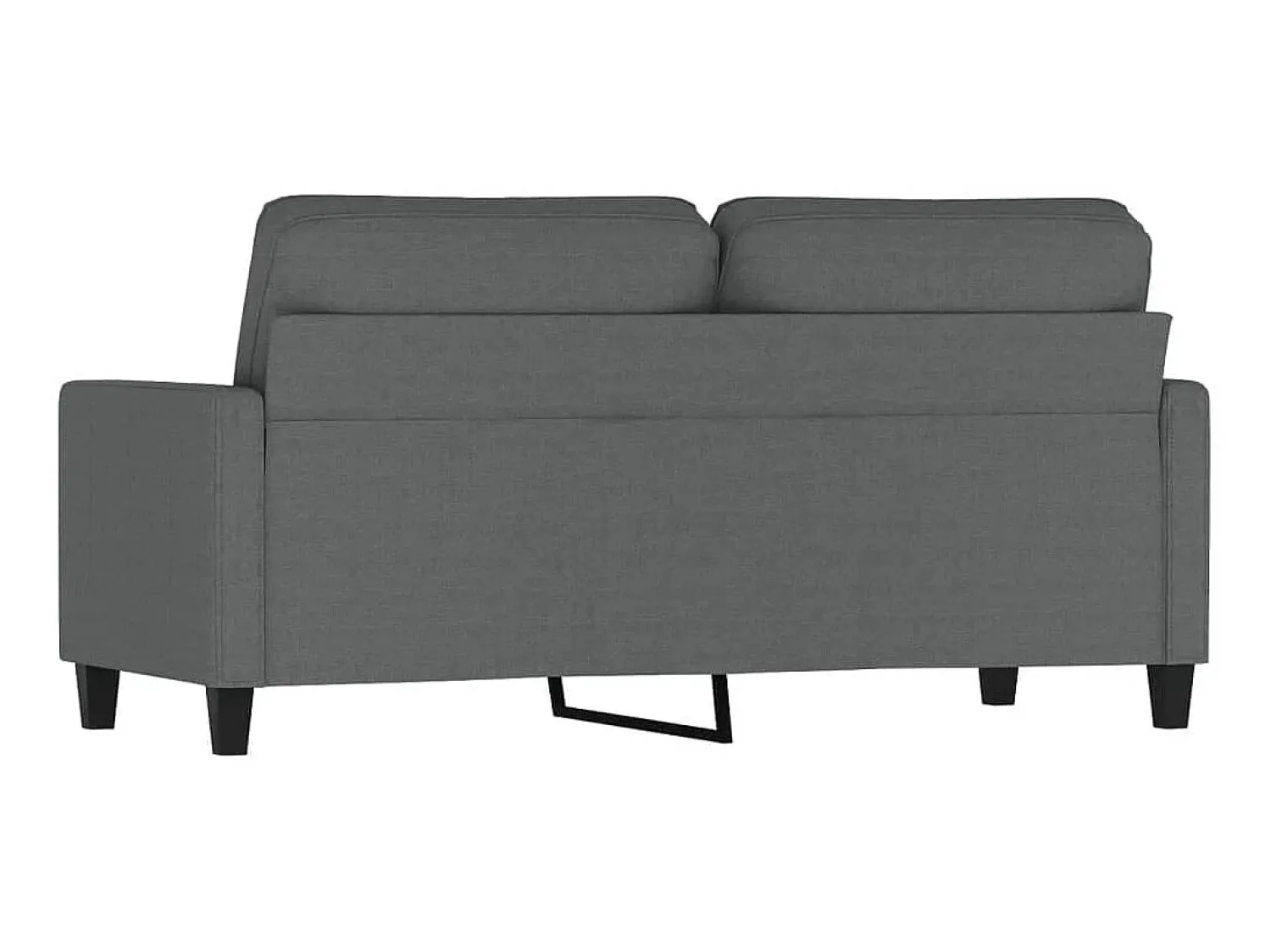 Sofá| Sofá de 2 lugares em tecido 140 cm -escuro PT314827 Cinzento