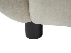 Clearance Vente-unique Sofá de 3 lugares em tecido efeito acolchoado JULORI Bege