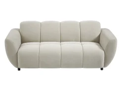 Clearance Vente-unique Sofá de 3 lugares em tecido efeito acolchoado JULORI Bege