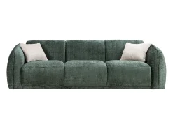 Sofá*Vente-unique Sofá de 3 lugares em tecido chenille de cor JUNETI Verde