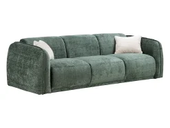 Sofá*Vente-unique Sofá de 3 lugares em tecido chenille de cor JUNETI Verde