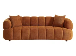 Vente-unique Sofá de 3 lugares em tecido bouclette terracotta COLIANI^ Sofá
