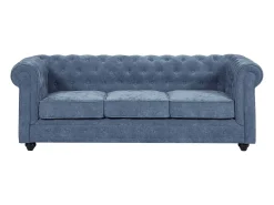 Vente-unique Sofá de 3 lugares em tecido de cor CHESTERFIELD^ Sofá