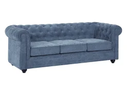 Vente-unique Sofá de 3 lugares em tecido de cor CHESTERFIELD^ Sofá