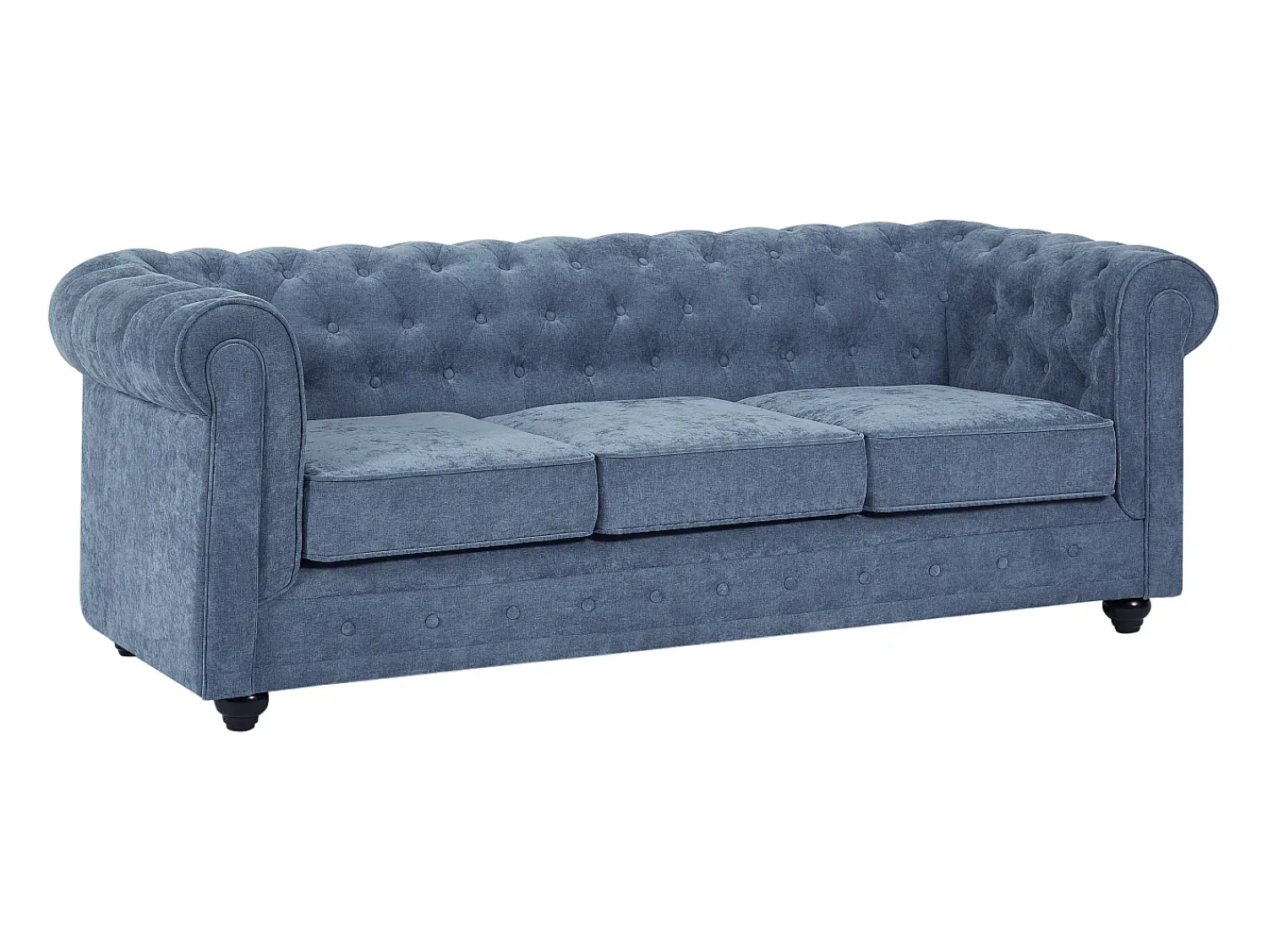Vente-unique Sofá de 3 lugares em tecido de cor CHESTERFIELD^ Sofá