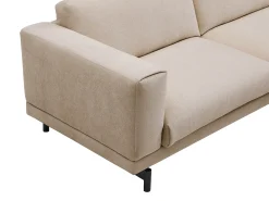 Sofá*Vente-unique Sofá de 3 lugares em tecido chenille de cor DEMBOLA Bege