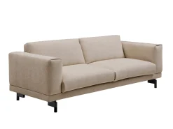 Sofá*Vente-unique Sofá de 3 lugares em tecido chenille de cor DEMBOLA Bege