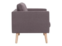 Clearance vidaxl Sofá de 3 lugares em tecido cinzento-acastanhado Taupe