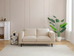 Vente-unique Sofá de 2 lugares em tecido chenille de cor DEMBOLA^ Sofá