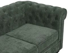 Vente-unique Sofá de 3 lugares em tecido cor CHESTERFIELD^ Sofá