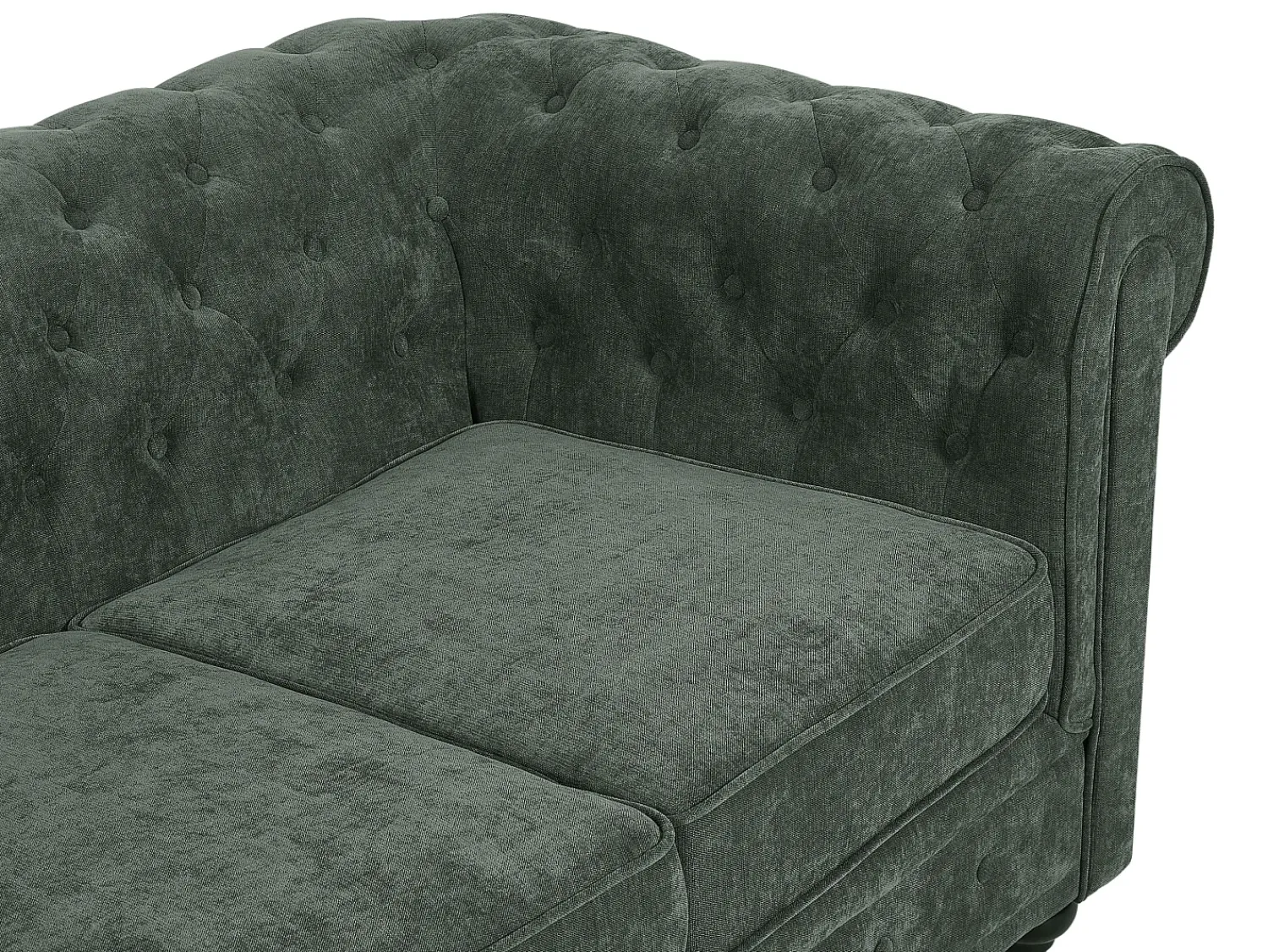 Vente-unique Sofá de 3 lugares em tecido cor CHESTERFIELD^ Sofá