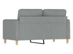 Sofá| Sofá de 2 lugares em tecido 120 cm cinzento-claro PT792059 Cinzento claro