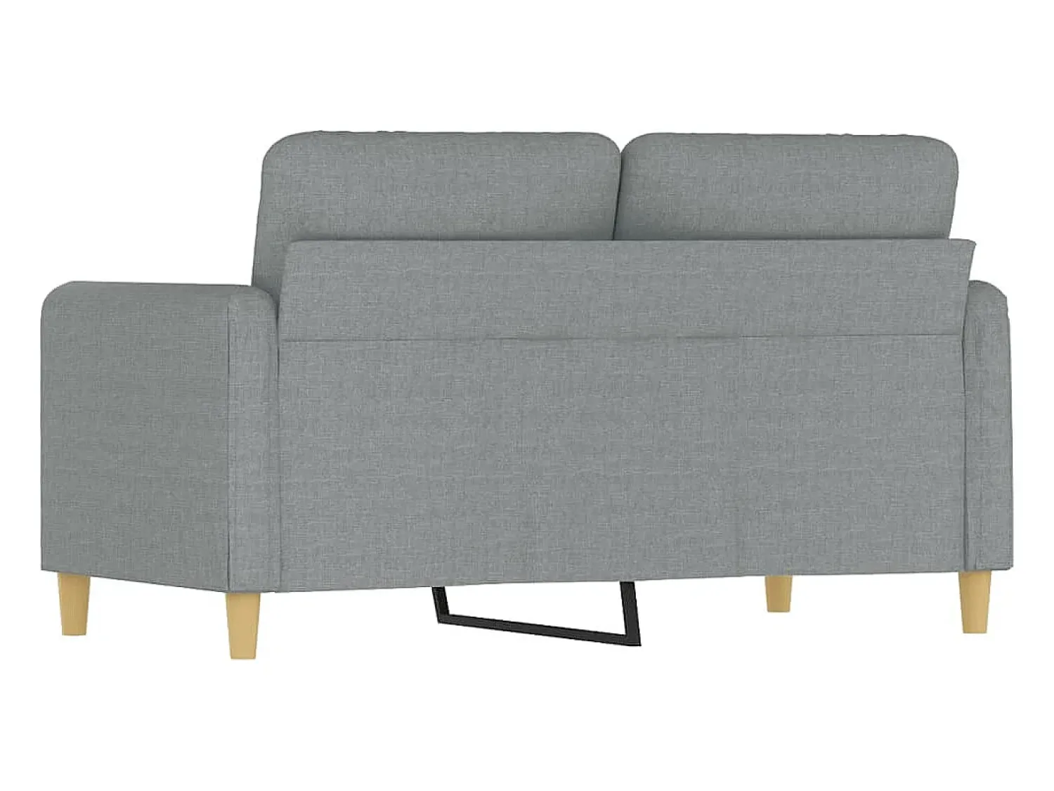 Sofá| Sofá de 2 lugares em tecido 120 cm cinzento-claro PT792059 Cinzento claro