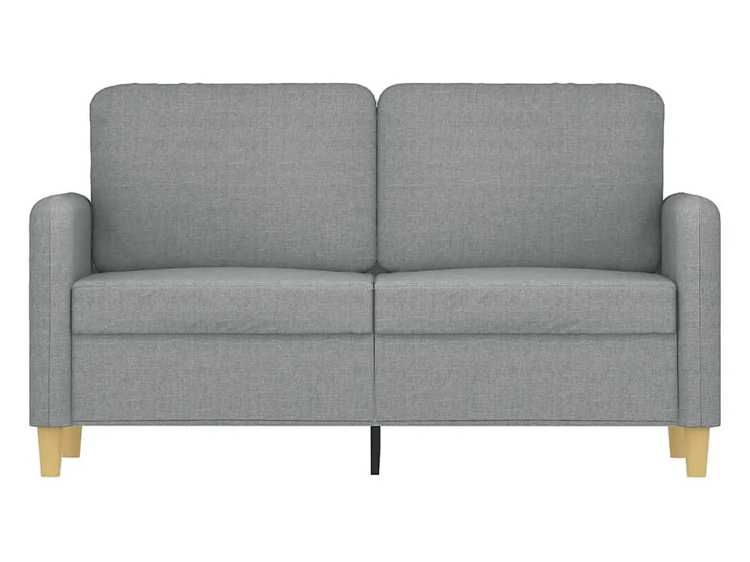 Sofá| Sofá de 2 lugares em tecido 120 cm cinzento-claro PT792059 Cinzento claro