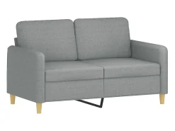 Sofá| Sofá de 2 lugares em tecido 120 cm cinzento-claro PT792059 Cinzento claro