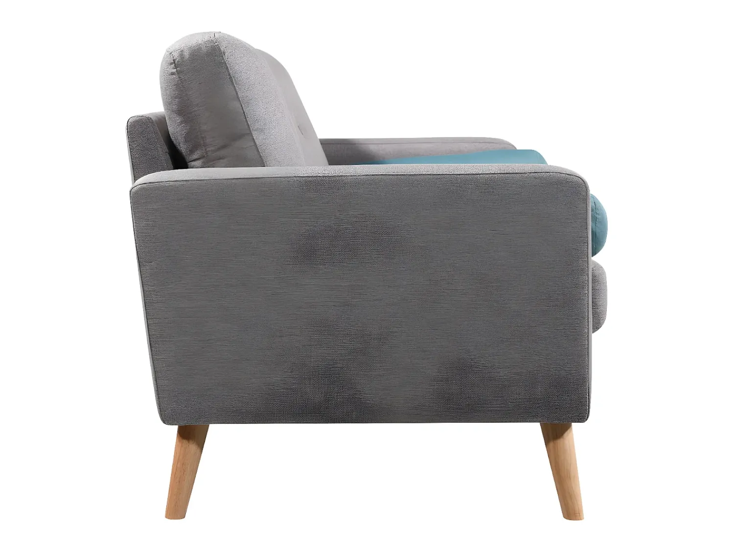 Sofá*Vente-unique Sofá de 3 lugares em tecido Cinza mesclado - TATUM Cinzento